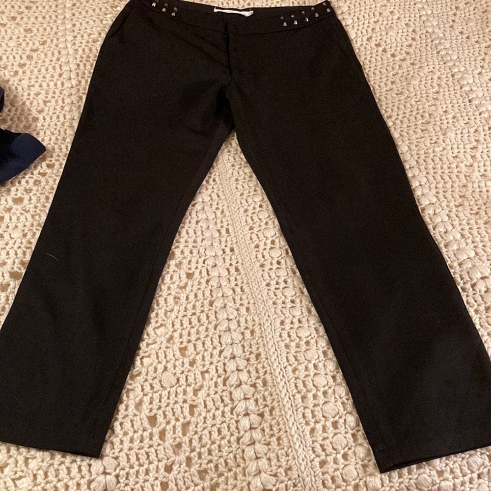 🌈 Studded waist black chino by amy w.h. Size M - Picture 4 of 6